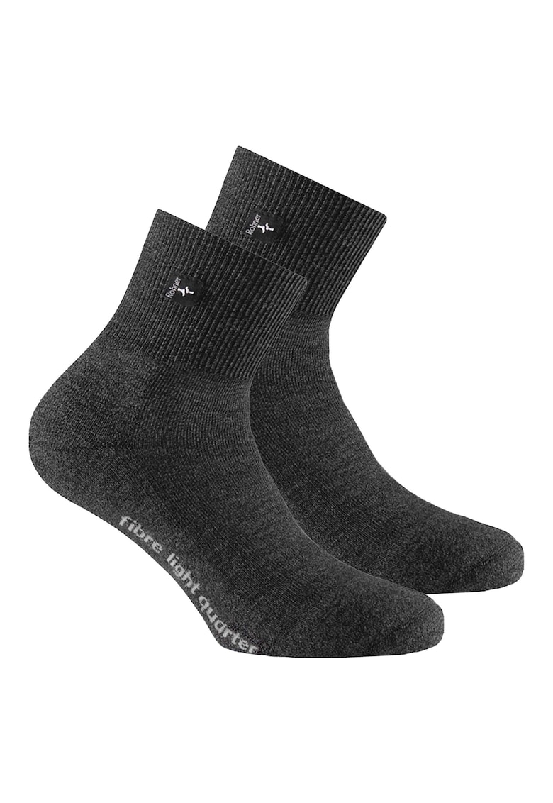 Sosete scurte unisex din amestec de lana pentru trekking - Gri antracit