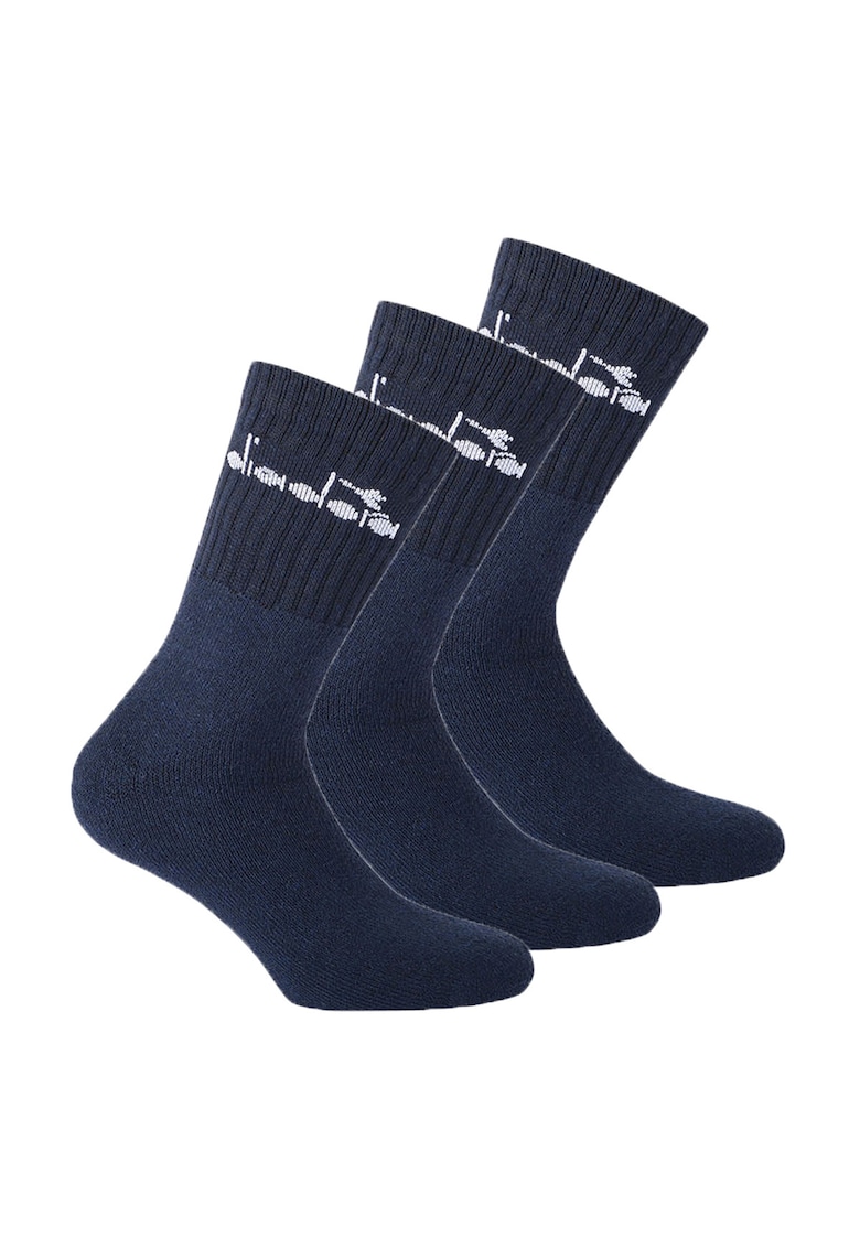 Set de sosete lungi unisex - 3 perechi - Albastru inchis
