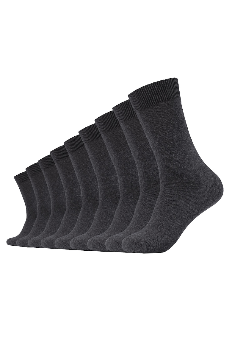 Set de sosete unisex cu model uni - 9 perechi - Gri