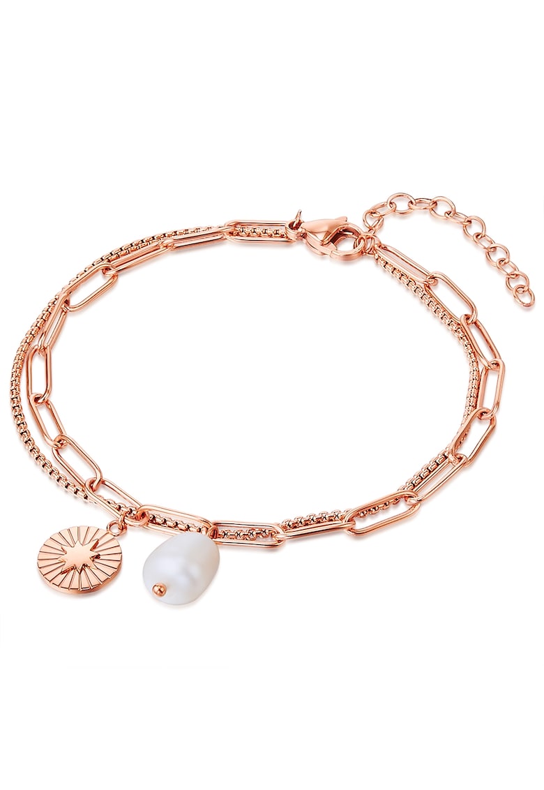 Bratara stratificata placata cu aur de 14K - Auriu rose