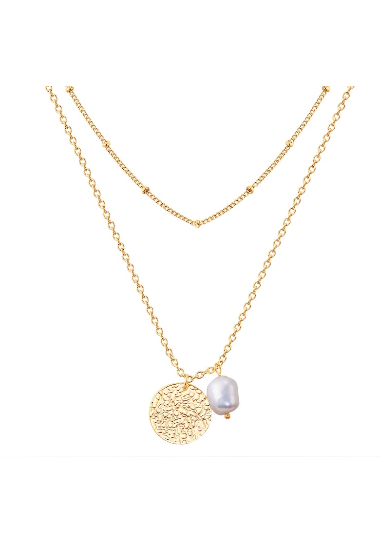 Colier stratificat - placat cu aur de 18K - Auriu