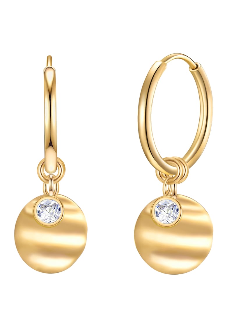 Cercei drop placati cu aur de 14K 19545 - Auriu