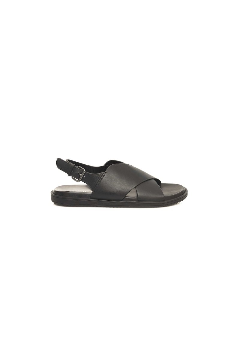 Oferte la Sandale de piele cu catarama - Negru