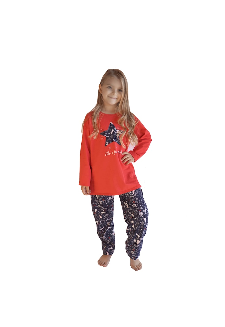 Oferte la Pijama fetite din bumbac Christmas PCI02 - - Multicolor