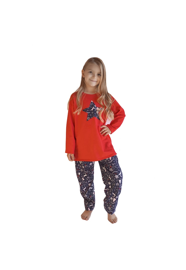 Oferte la Pijama fetite din bumbac Christmas PCI14 - multicolor -  4/5 ani