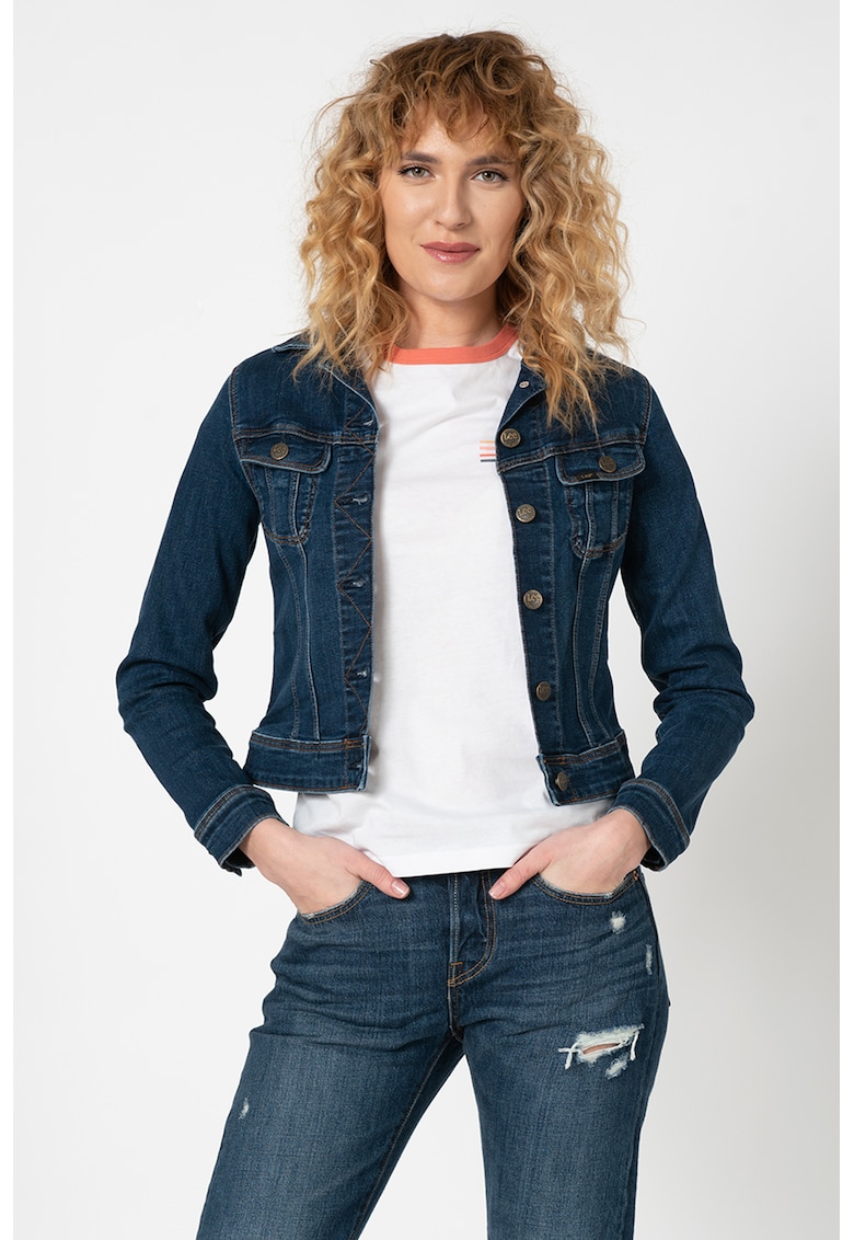 Oferte la Jacheta slim fit din denim RiderL541LTGE - Bleumarin