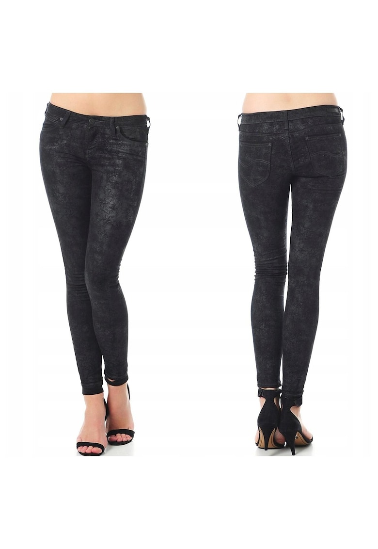 Blugi Dama -  Scarlett - W24-L31 - Bumbac - Fermoar - Lungi - Talie Medie - 5 Bunzuare - High-Quality - Negru