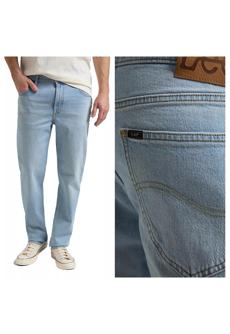 Blugi Barbati -  West - 100% Bumbac - Talie Medie - Albastru