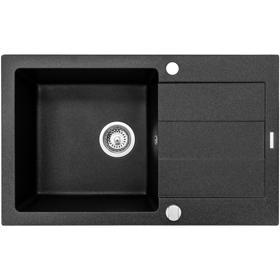 Chiuveta bucatarie SPARTA PLUS 78x48 1B 1D Black