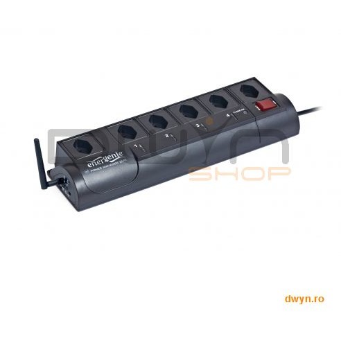 Priza cu protectie, 6 prize, programabila, port USB, Energenie