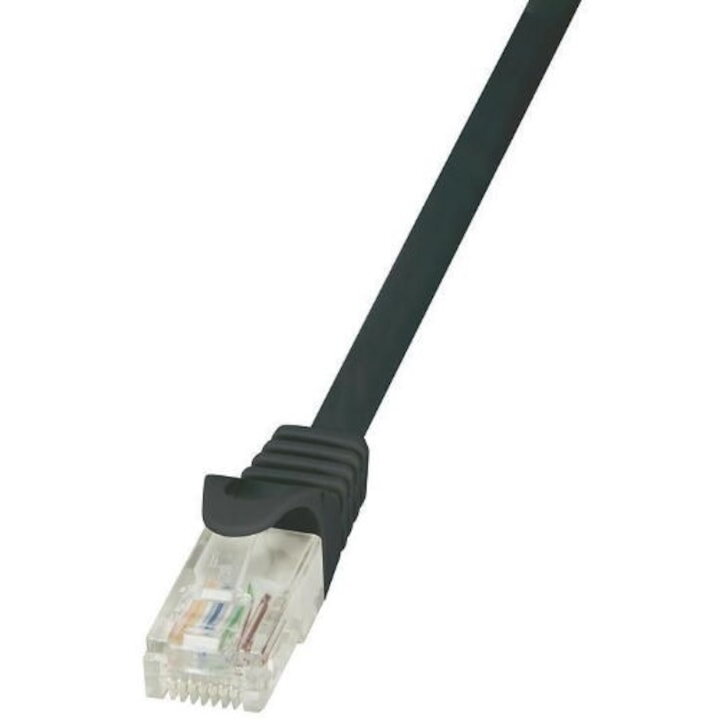 Cablu de retea , Logilink , Cat.6A 10GE U/UTP EconLine , 2 m , negru