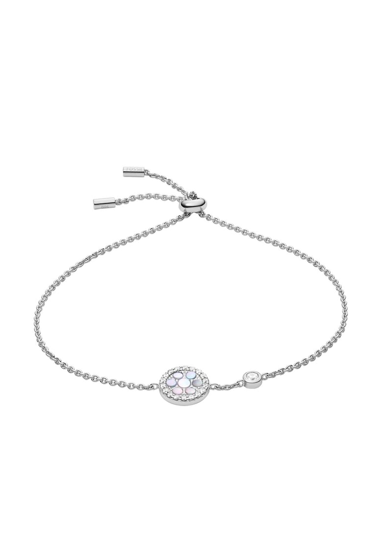Bratara din argint veritabil cu talisman decorat cu mother of pearl - Argintiu
