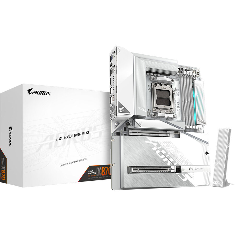 Placa De Baza X870 A STEALTH ICE Socket AM5 Silver