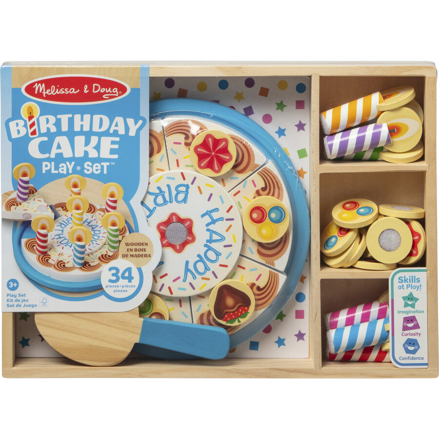 Jucarie Melissa si Doug Wooden Birthday Cake