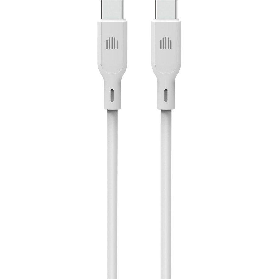 Cablu de Date USB-C la USB-C Silicon 1.25m Alb