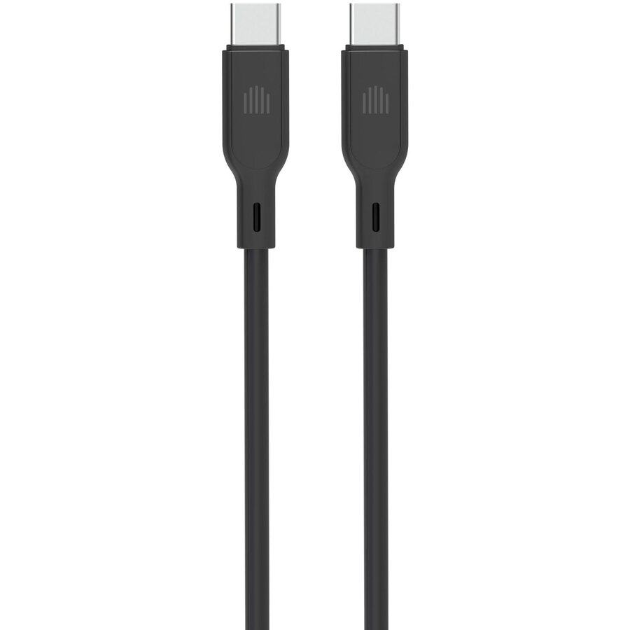 Cablu de Date USB-C to USB-C Silicon 1.25m Negru