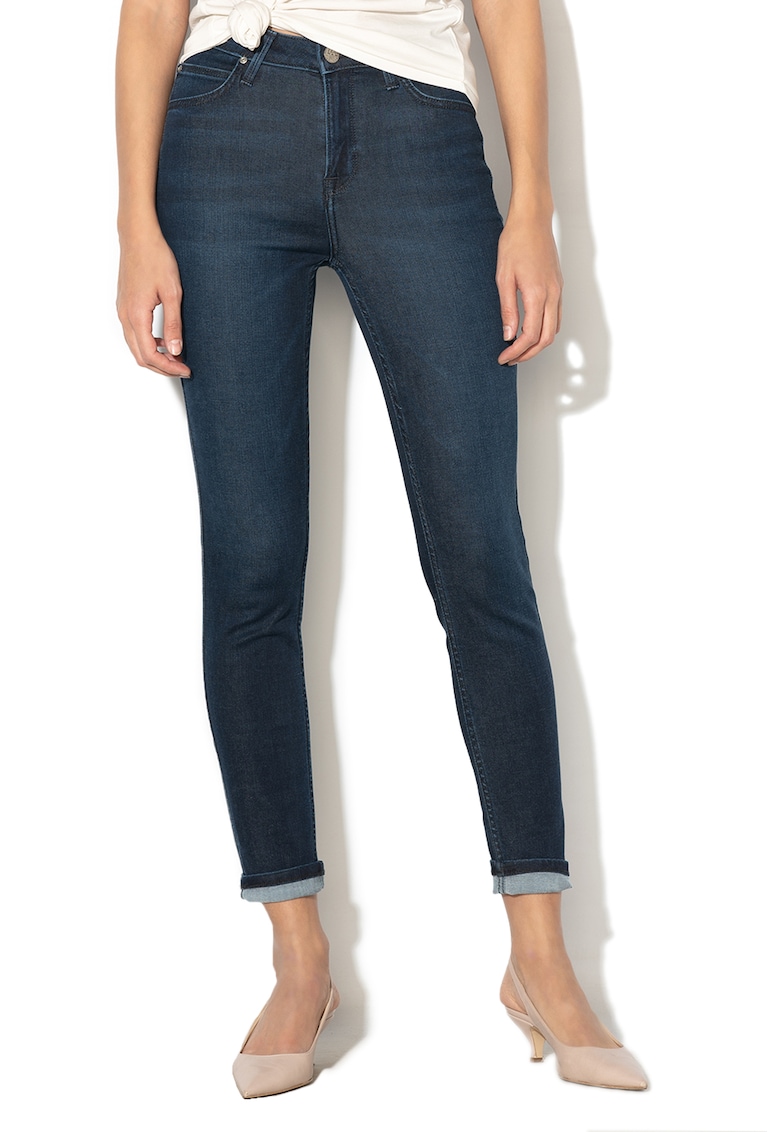 Oferte la Blugi skinny cu talie inalta Scarlett - Bleumarin