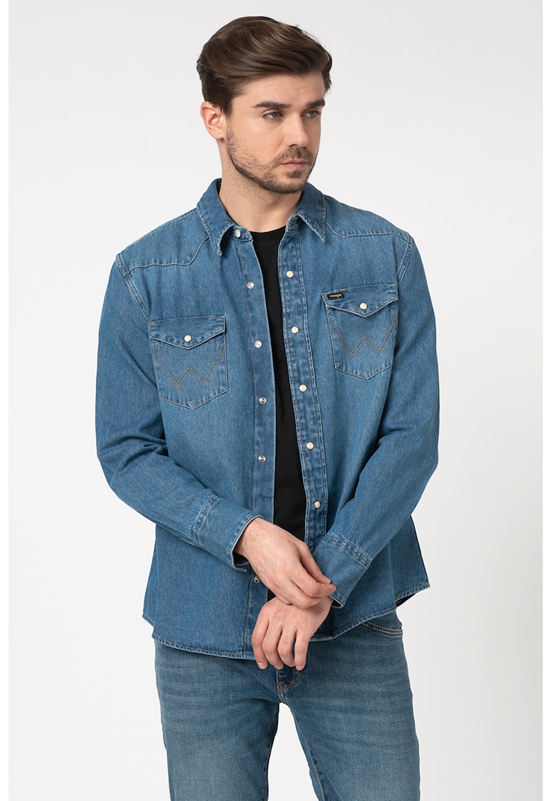 Oferte la Camasa regular fit din denim - Albastru inchis