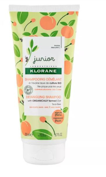 Sampon cu aroma de piersica pentru descurcarea parului, Klorane Junior (Concentratie: Sampon, Gramaj: 200 ml)