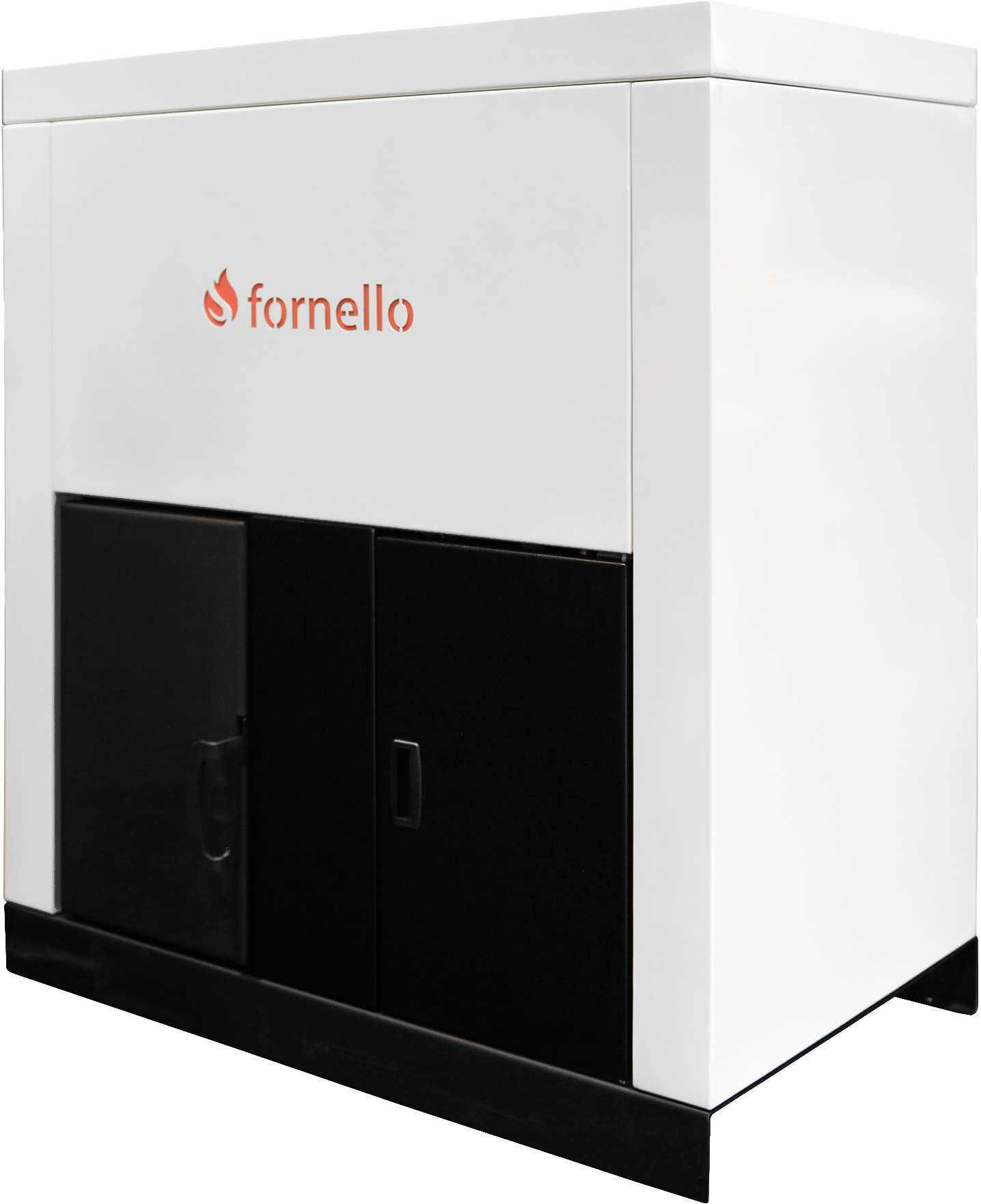 Centrala pe peleti Fornello Eco Energy  35 kW echipata cu automatizare afisaj digital arzator fonta curatare mecania a drumurilor de fum buncar peleti integrat 75 kg