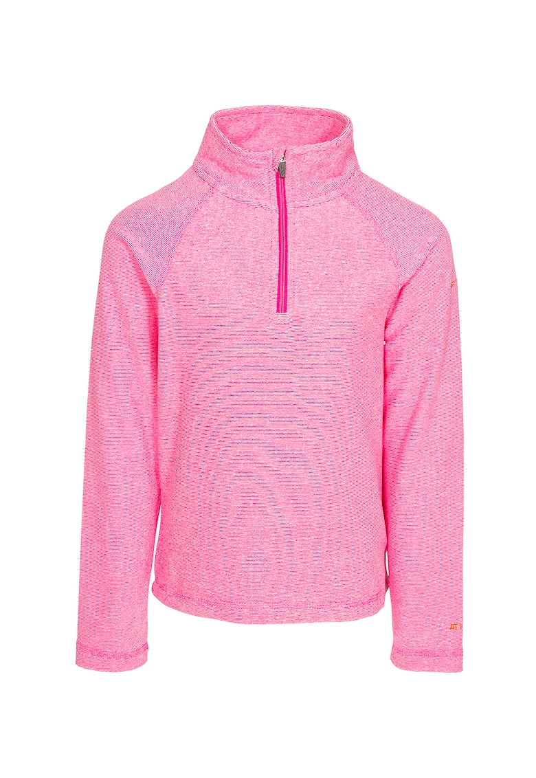 Bluza de trening cu fermoar scurt si guler inalt Meadows - Roz pastel