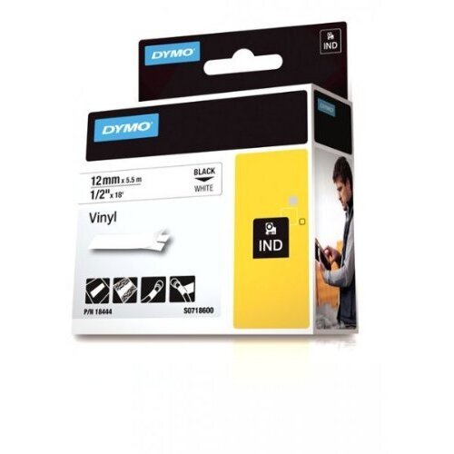 Consumabil Rhino Band Vinyl black / white 12mmx5,5m