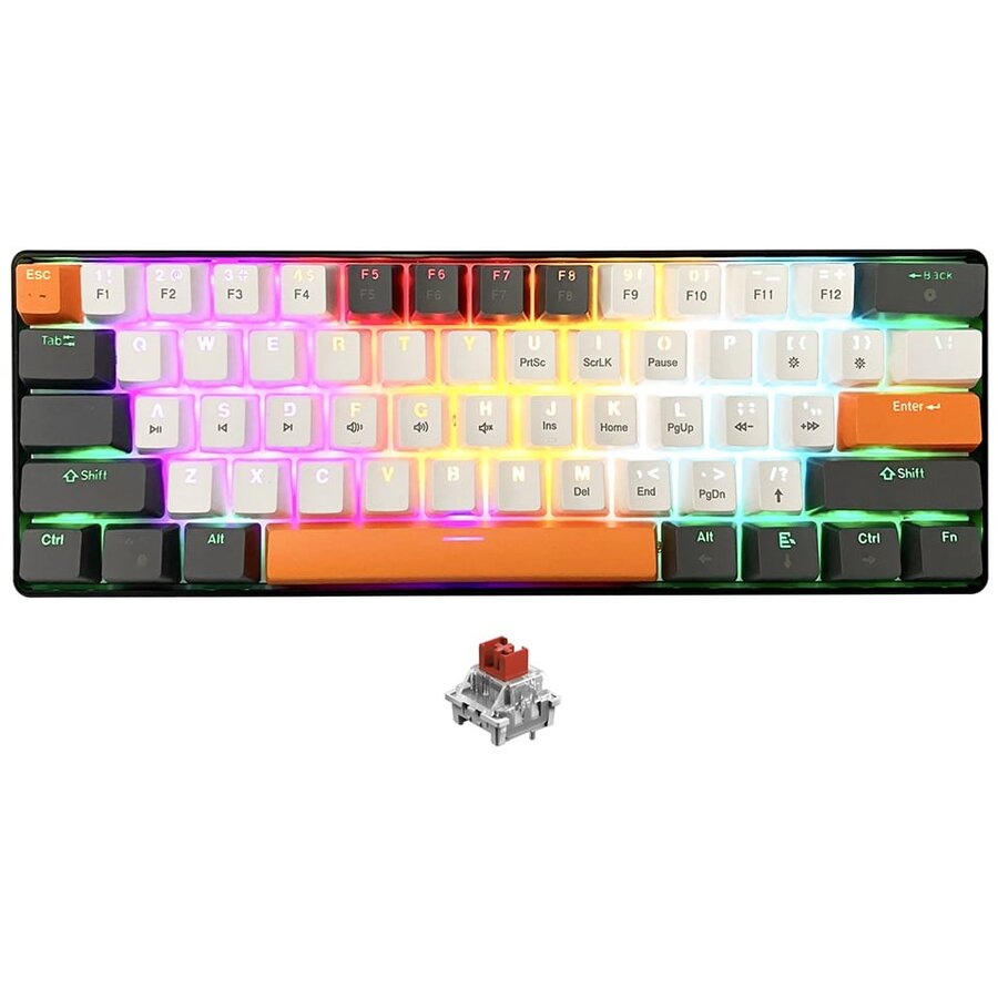 Tastatura Mechanical 60% MT1258 RGB Negru