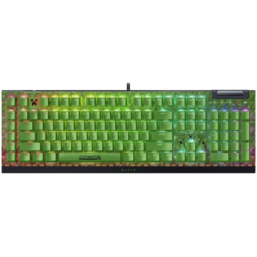 Tastatura Gaming cu Fir Blackwidow V4 X  Minecraft Edition Green Switch Layout US Verde