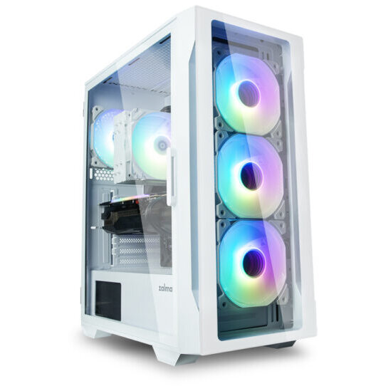 Carcasa i3 Neo Middle Tower Gaming fara Sursa Suporta 8 Ventilatoare 7 Sloturi Expansiune Alb