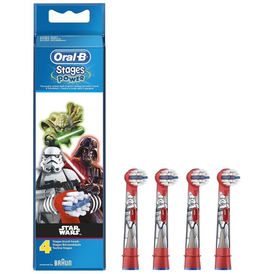 Rezerve pentru periuta de dinti electrica copii Oral-B EB10-4, 4 buc, Editie Star Wars