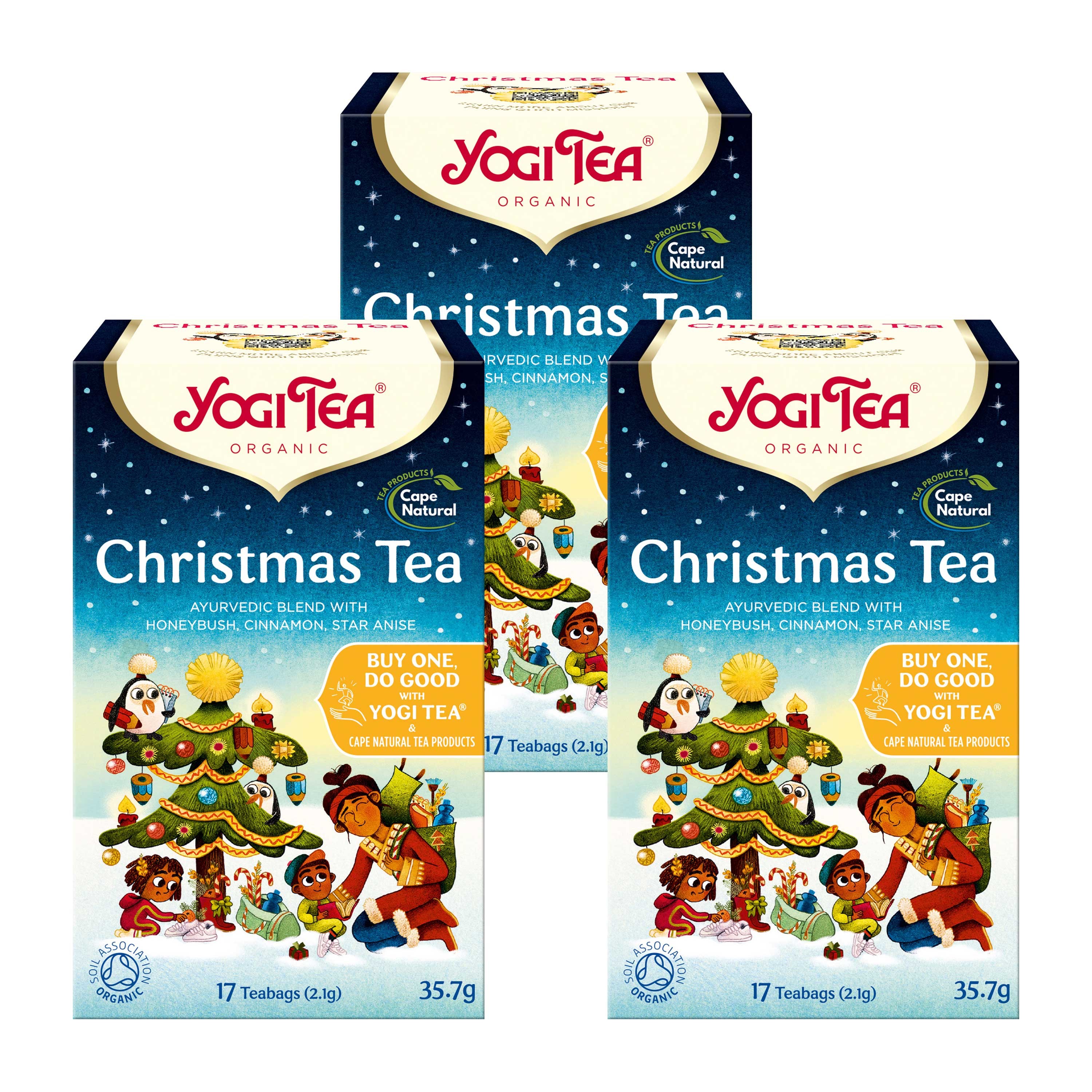 Pachet cadou 3 x Ceai BIO de Craciun, 17 pliculete - 35,7g Yogi Tea