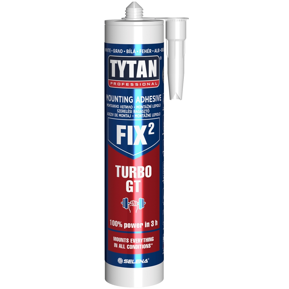 Adeziv de montaj hibrid Tytan Professional Fix2 Turbo GT, alb, 290 ml