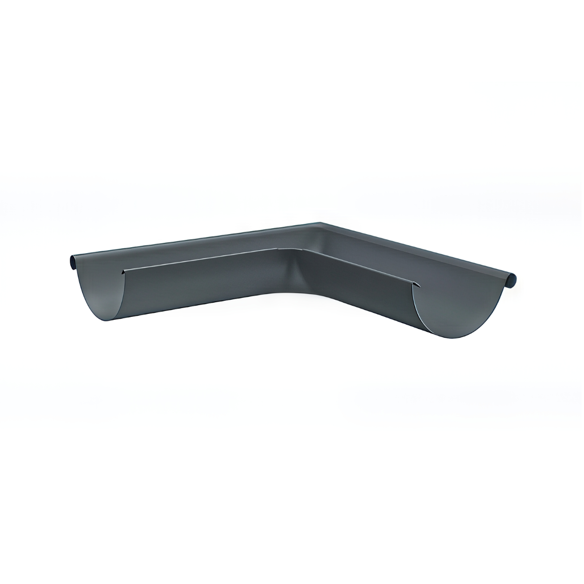 Coltar exterior jgheab metalic, 125/88 mm, gri RAL 7016