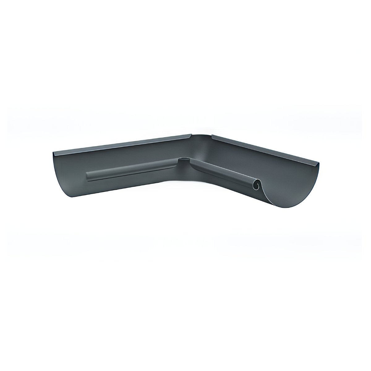 Coltar interior jgheab metalic, 125 mm, gri RAL 7016