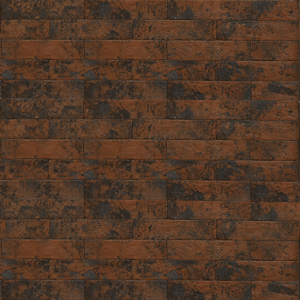 Placa portelanata Westminster Orange, finisaj mat, maro, dreptunghiulara, 25 x 6 cm