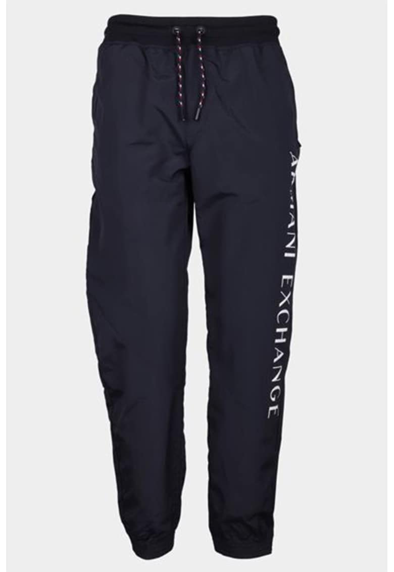 Pantaloni sport cu imprimeu logo - Bleumarin
