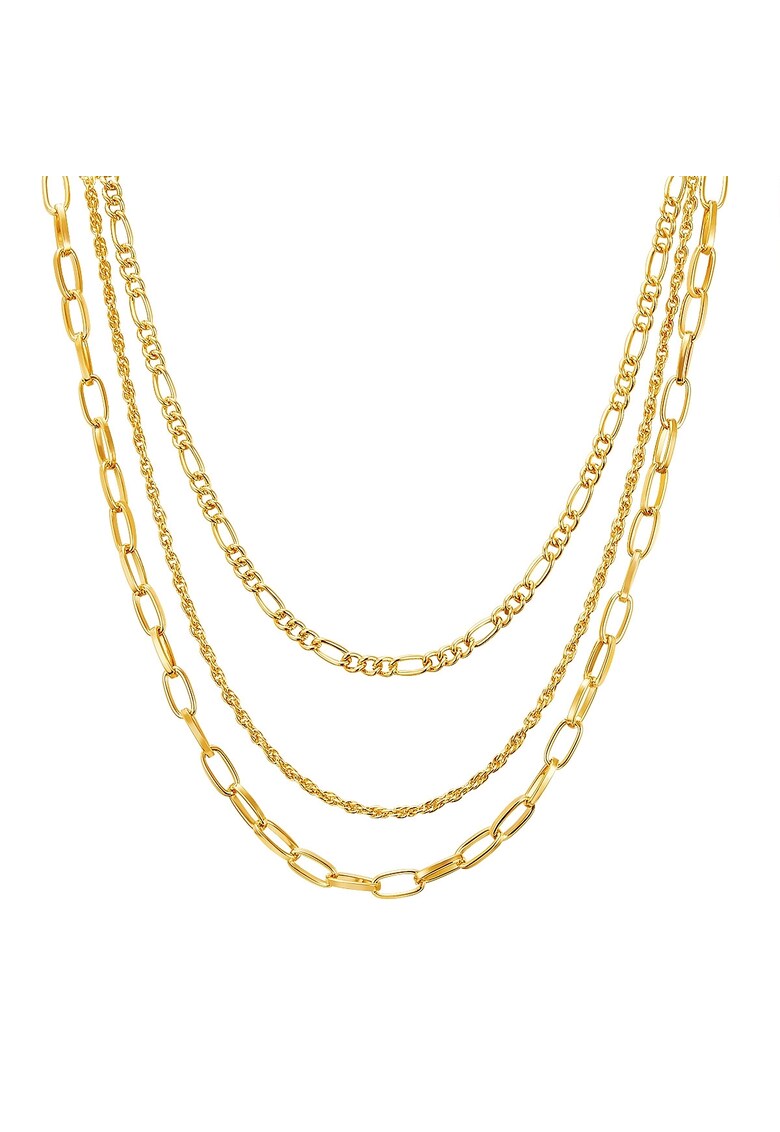 Colier cu siraguri multiple placat cu aur de 14K - Auriu rose