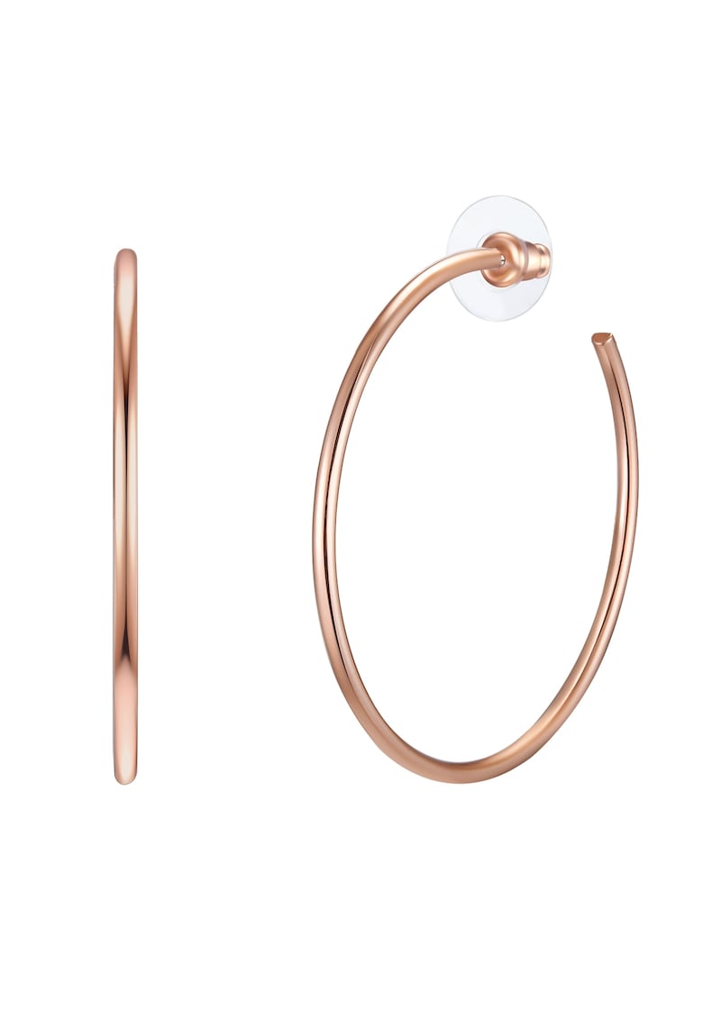 Cercei rotunzi din aur de 14K - Auriu rose