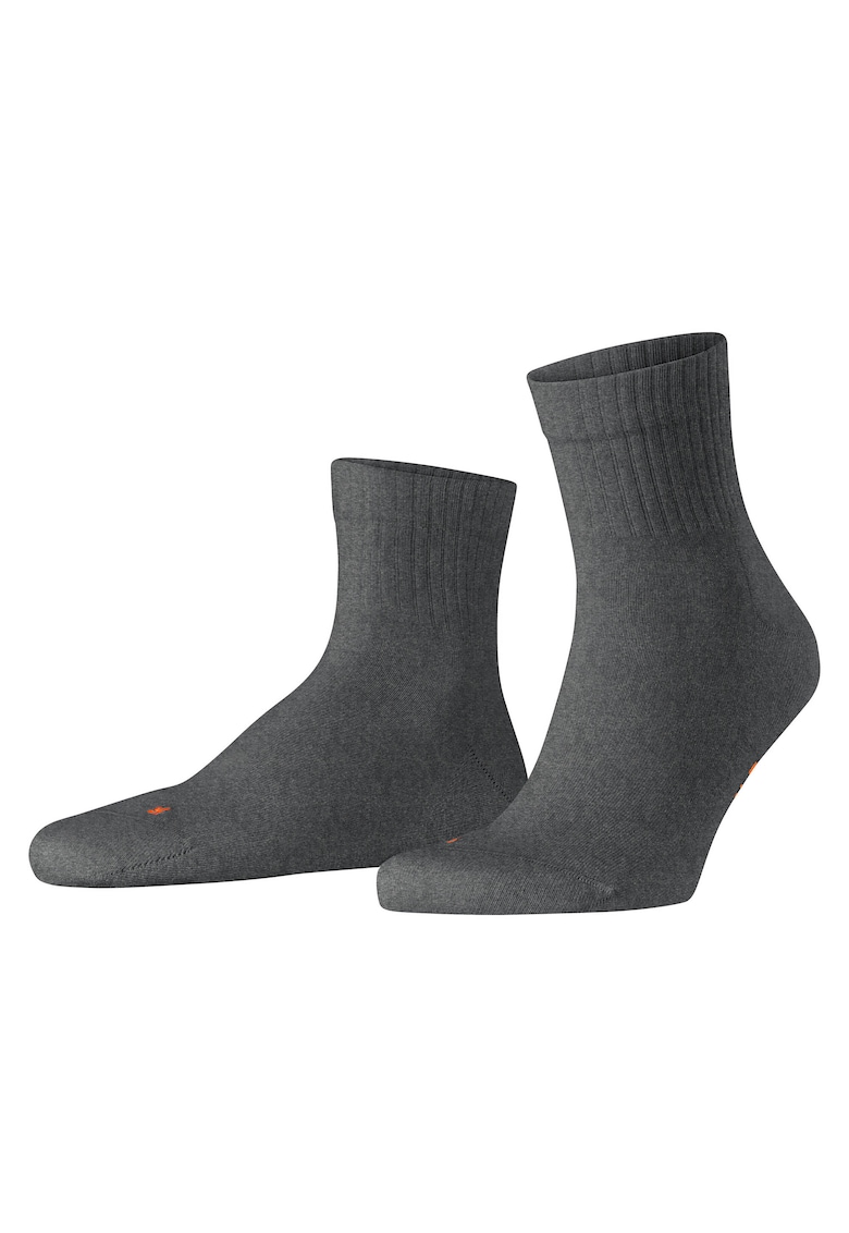 Sosete scurte unisex cu model uni - Gri inchis