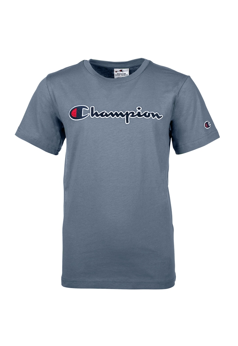 Tricou cu logo - Albastru prafuit