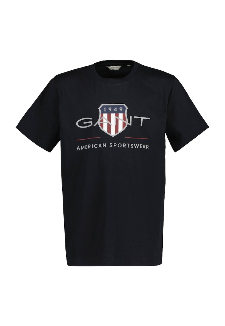 Tricou de bumbac cu logo Archive Shield - Negru