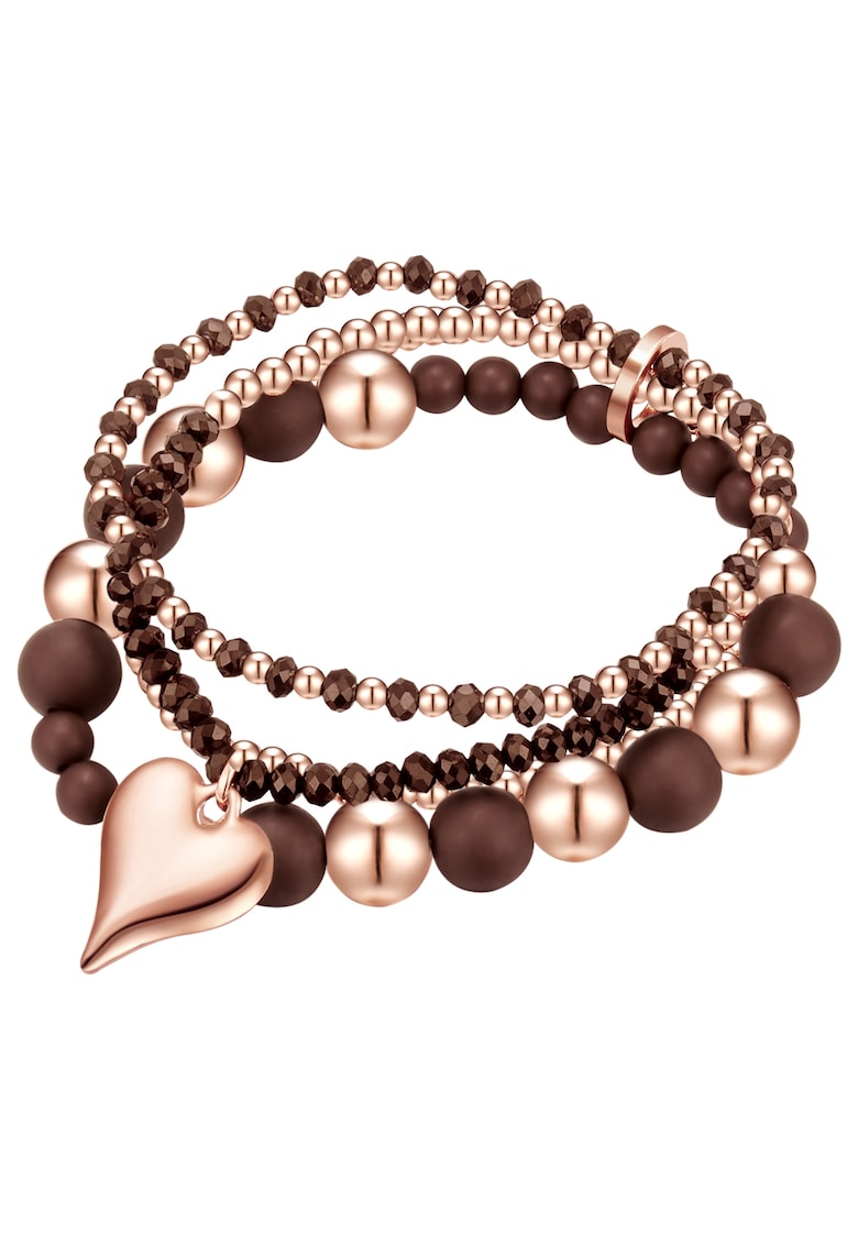 Bratara cu talisman in forma de inima - Auriu rose