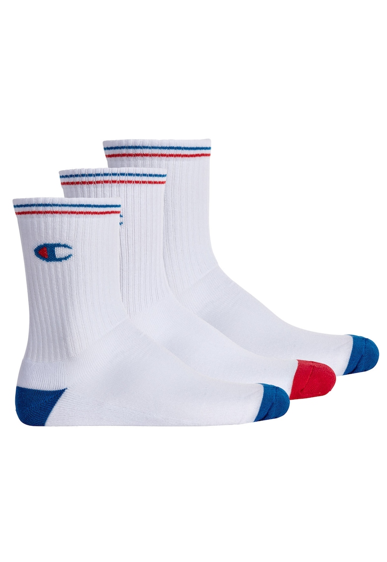 Set de sosete lungi unisex - 3 perechi - Alb