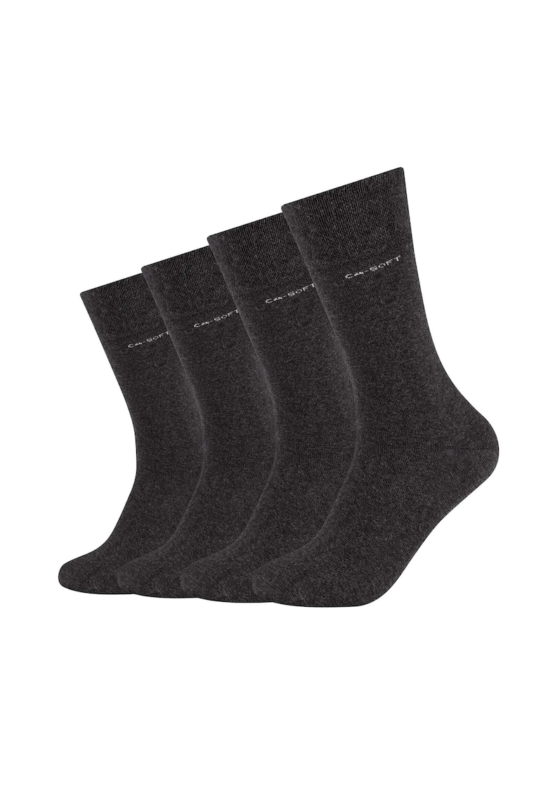 Set de sosete lungi unisex - 4 perechi - Gri antracit