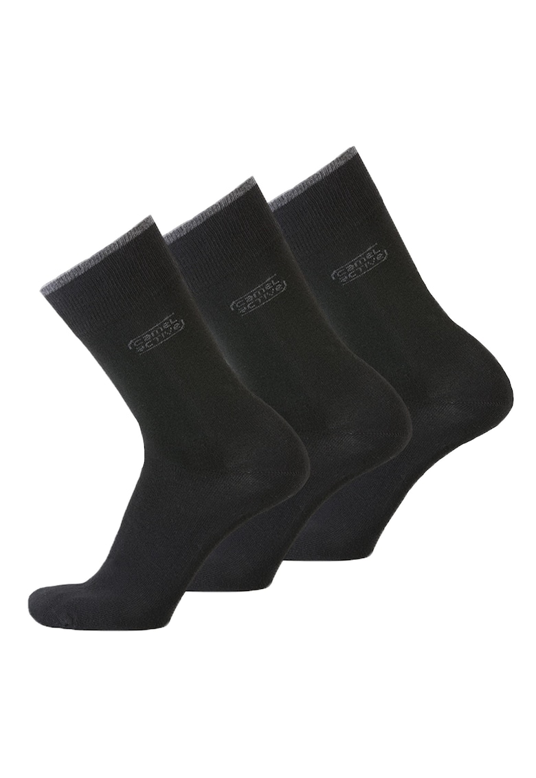 Set de sosete lungi din amestec de bumbac organic - 3 perechi - Negru
