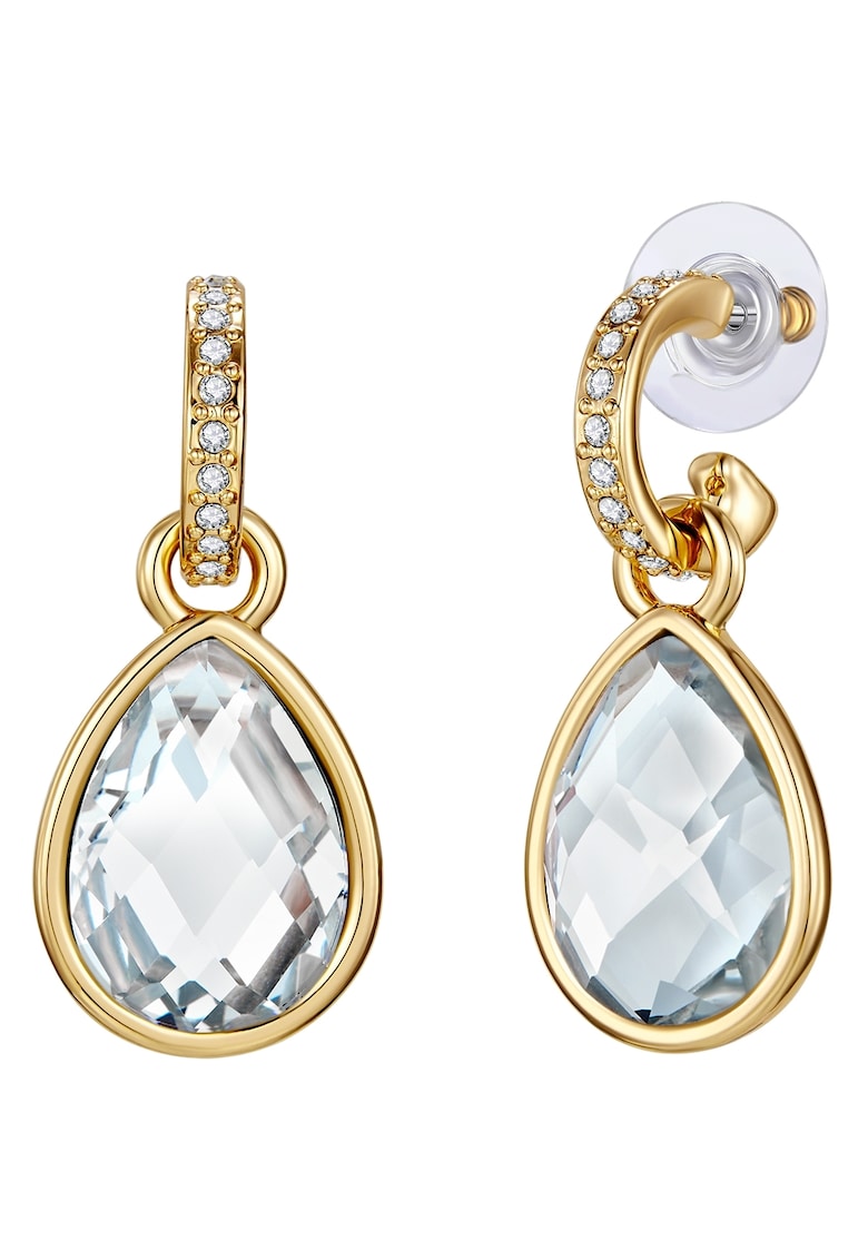 Cercei de aur de 14K filat - cu cristale - Auriu