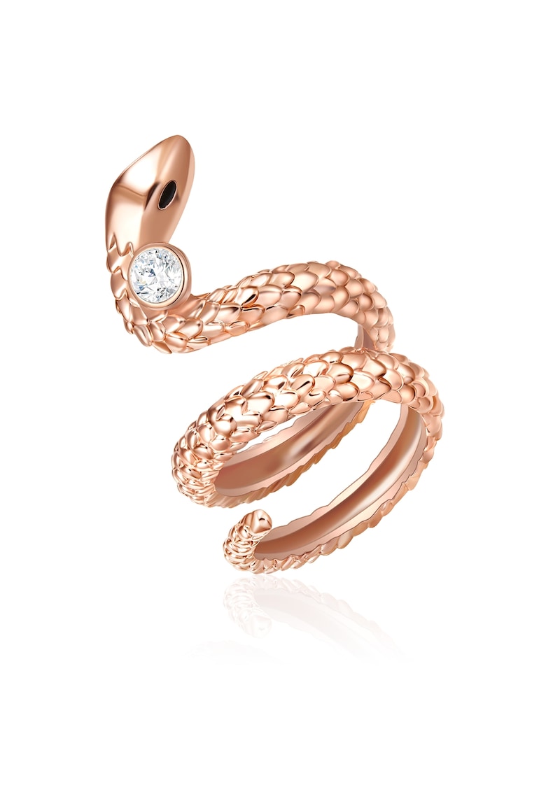 Inel in forma de sarpe placat cu aur de 14K