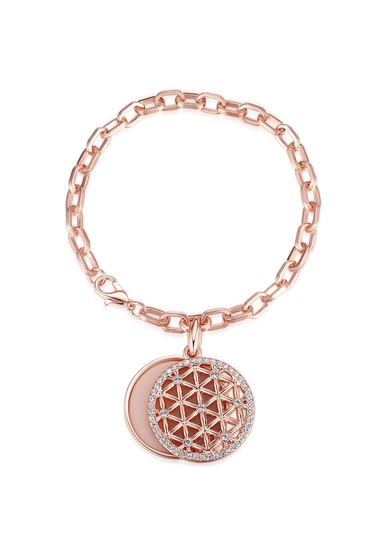 Bratara placata cu aur de 14K si decorata cu cristale - Auriu rose