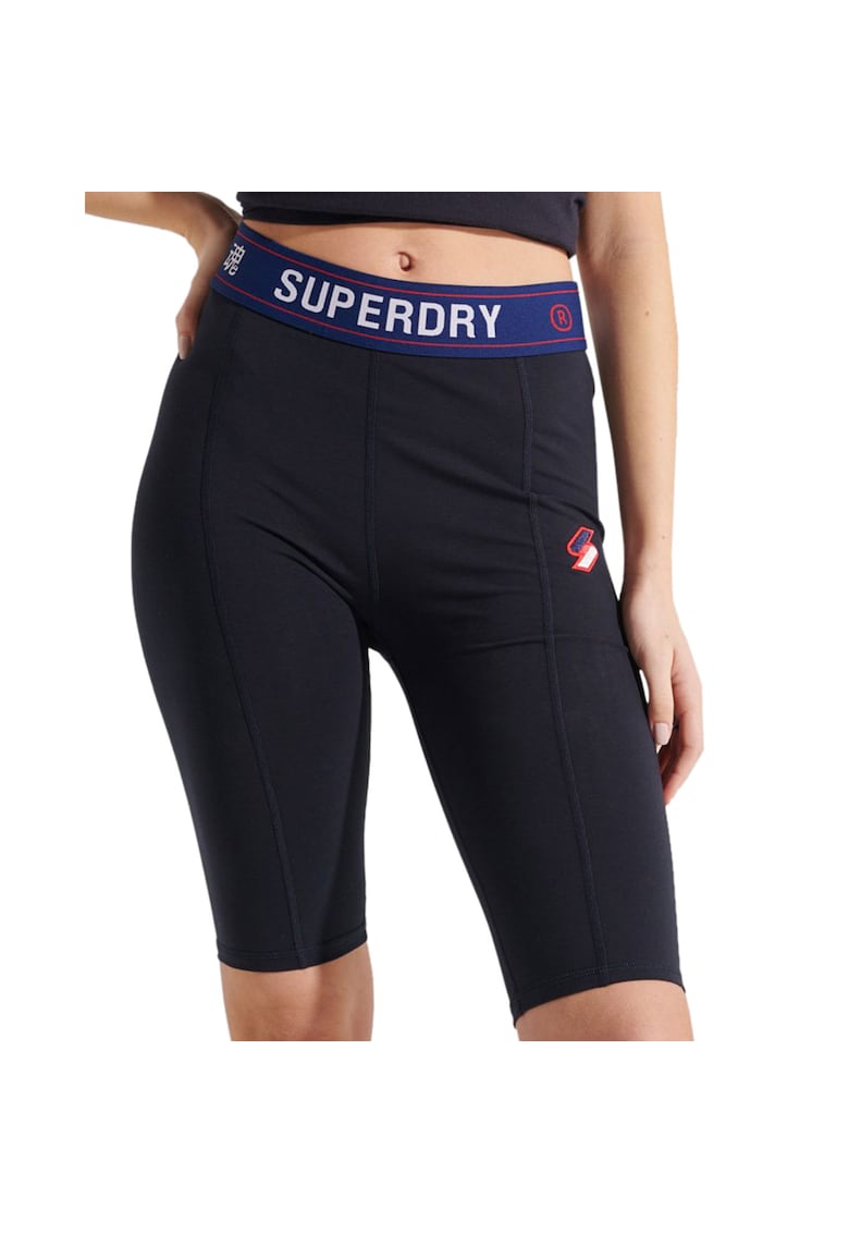 Oferte la Pantaloni sport dama Superdry - bumbac/elastan - bleumarin -