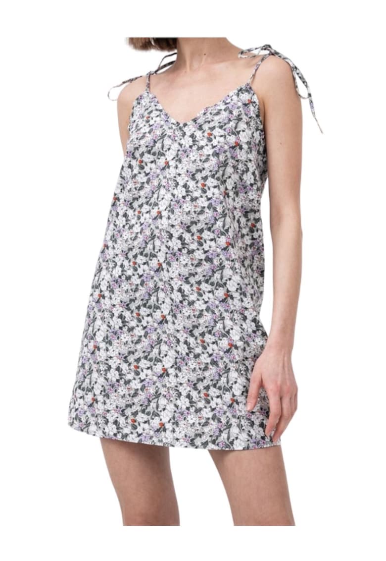 Oferte la Rochie de dama -  model floral - volan - multicolor - bumbac -